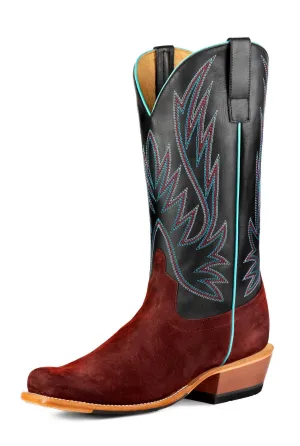 Horse Power Mens 13in Burgundy Black Durango Suede Cowboy Boots