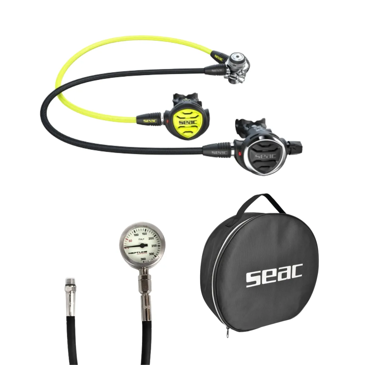 IT 500 Seac Regulator Set with Octopus, Mate Regulator Bag & Gauge SPG