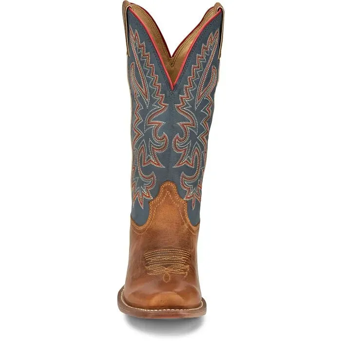 Justin® Men's Light Brown Goat Square Toe Cowboy Boots