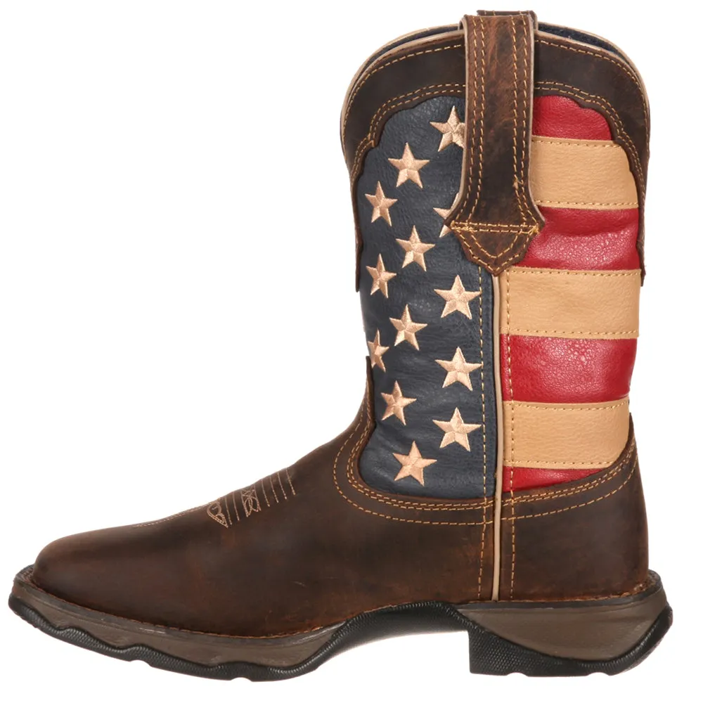 Lady Rebel Patriotic Square Toe Cowboy Boots