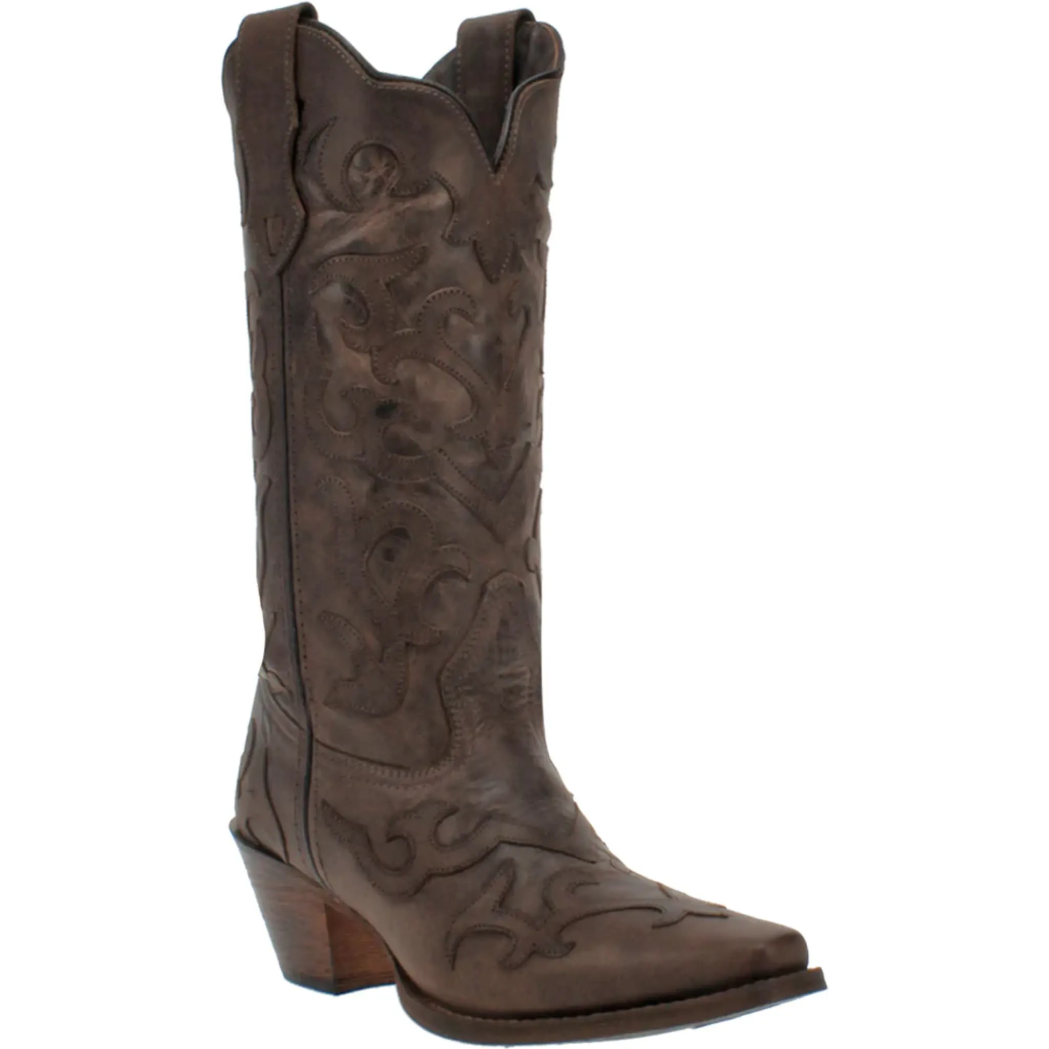 LAREDO WOMEN'S COLBIE CHOCOLATE WESTERN BOOTS - 52344