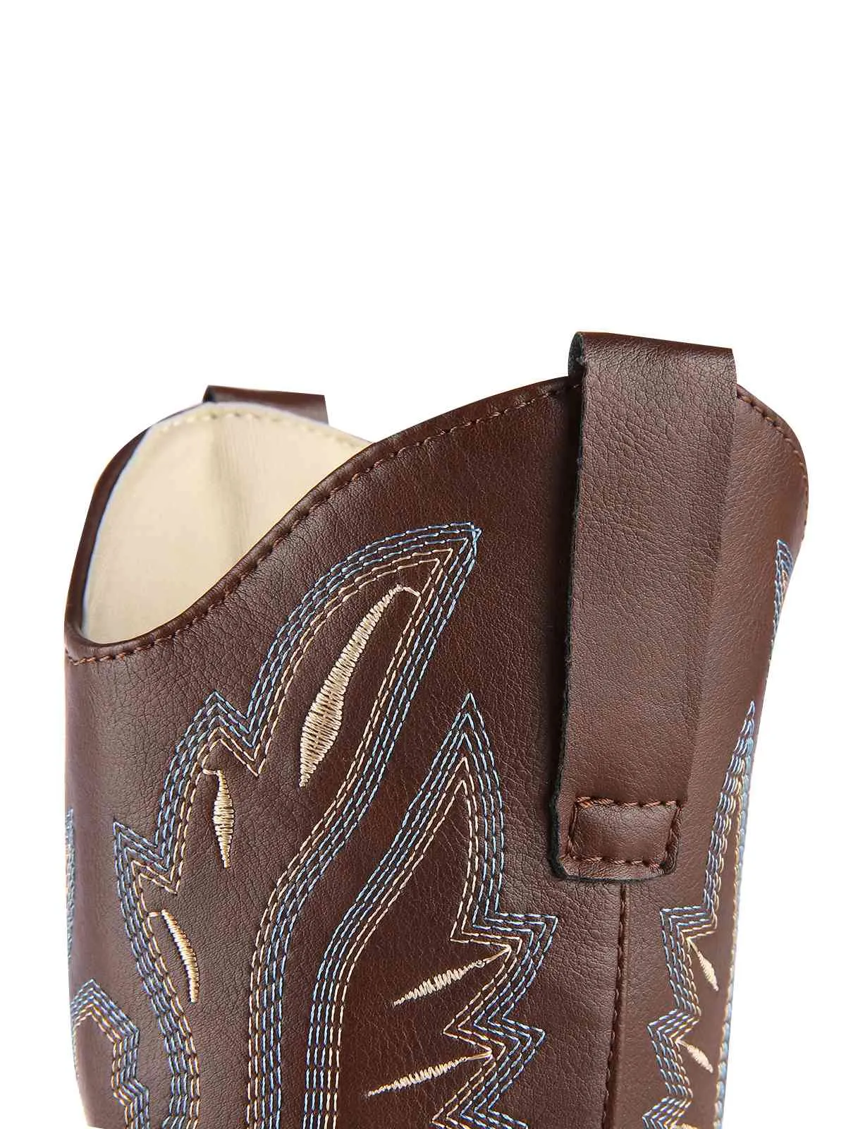 Latest Embroidered Leather Calf Cowboy Boots