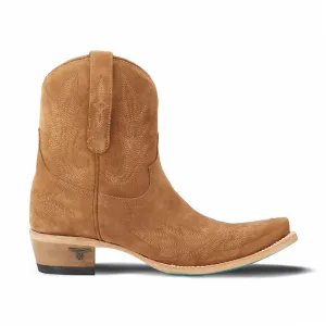 Lexington Suede Embroidered Snip Toe Cowboy Booties