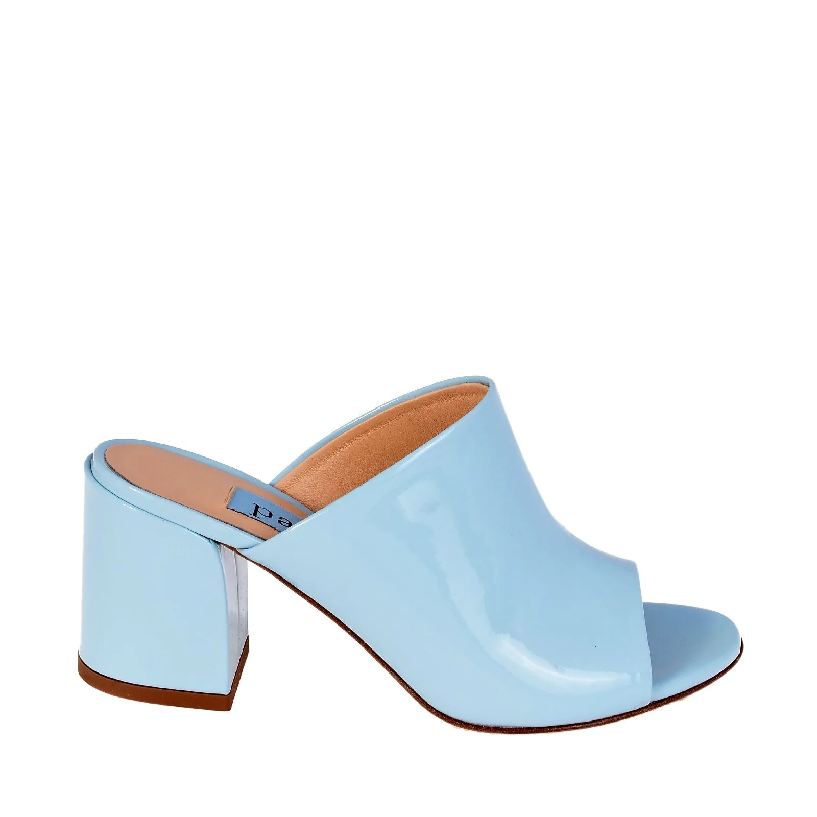 Light Blue Patent Mule