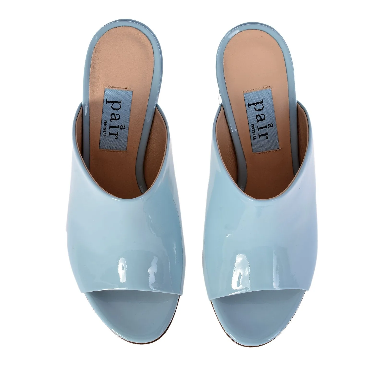 Light Blue Patent Mule