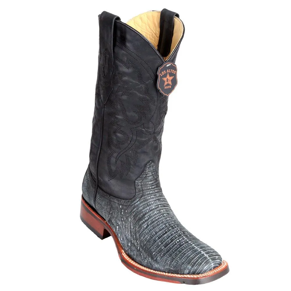 Los Altos Men's Lizard Square Toe Cowboy Boots