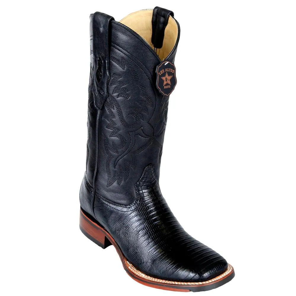 Los Altos Men's Lizard Square Toe Cowboy Boots