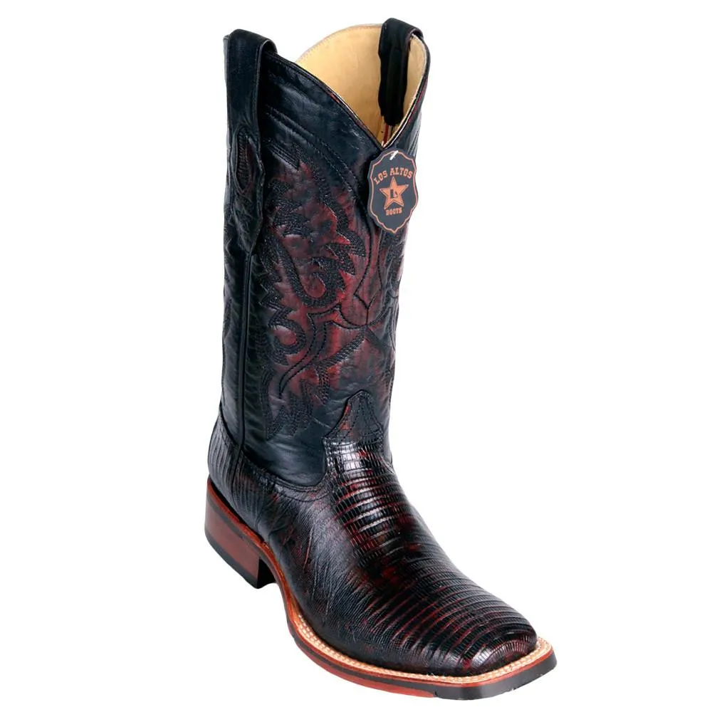 Los Altos Men's Lizard Square Toe Cowboy Boots