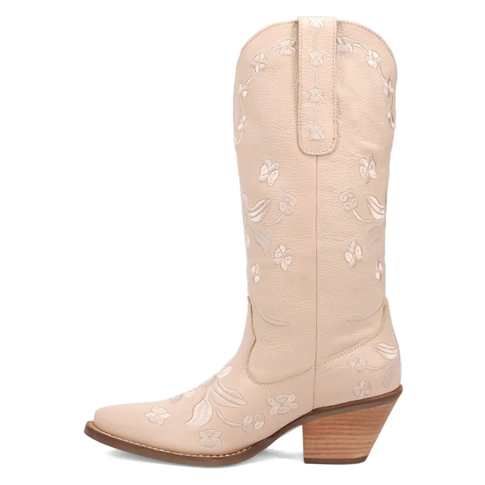 Love Bug Floral Embroidered Snip Toe Cowboy Boots