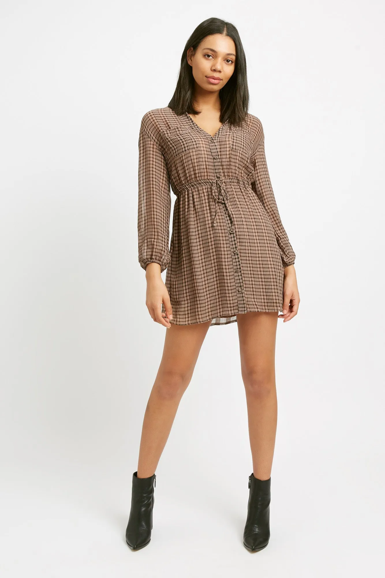 Margot Check Mini Dress