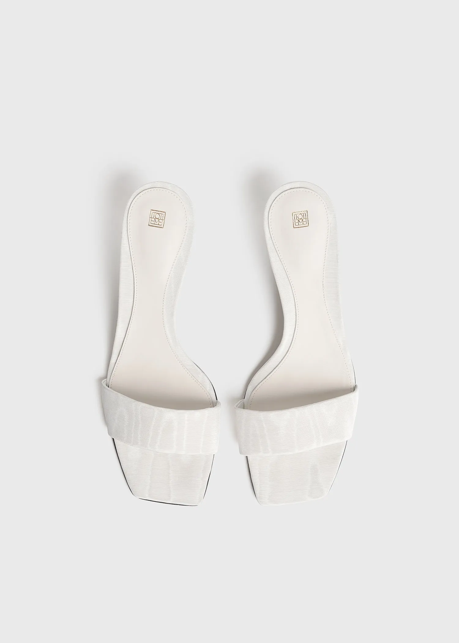 Moiré mule sandals off-white