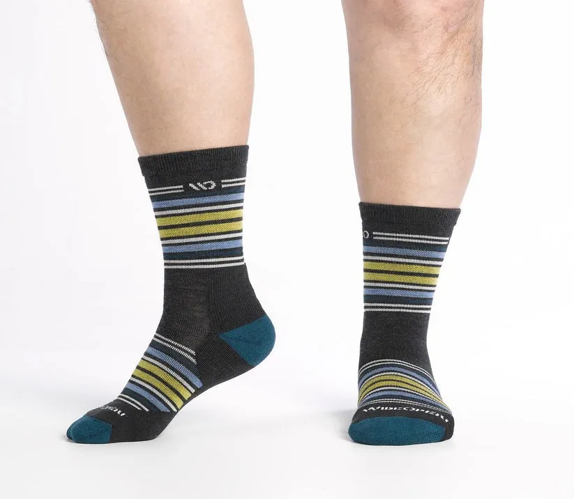 Multi Stripe Cushioned Micro Crew Socks