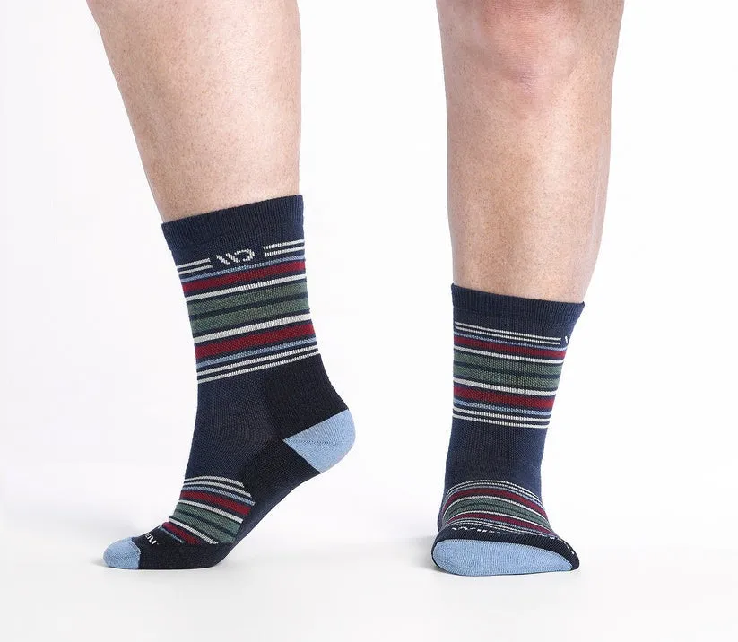 Multi Stripe Cushioned Micro Crew Socks