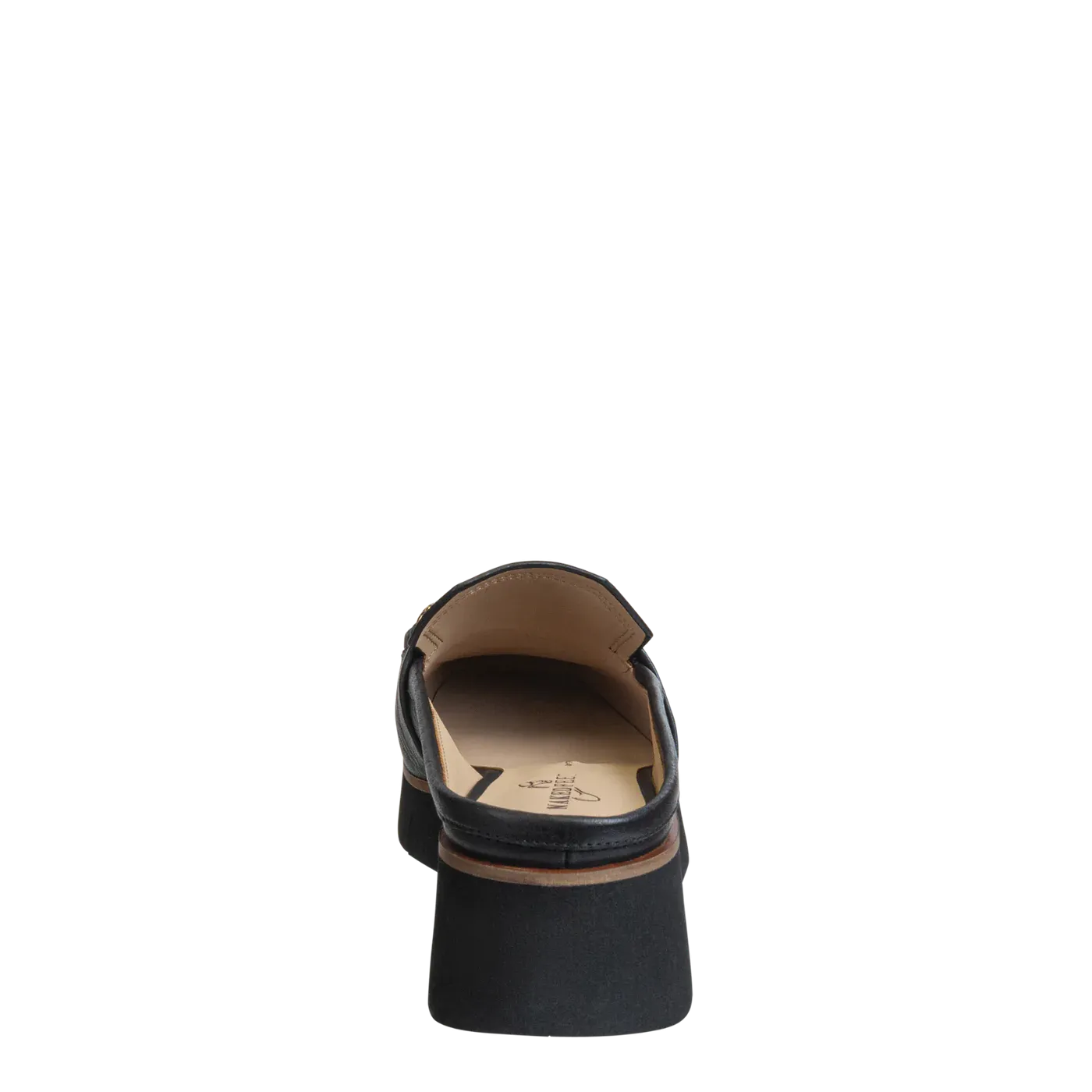 Naked Feet Platform Mule - Black