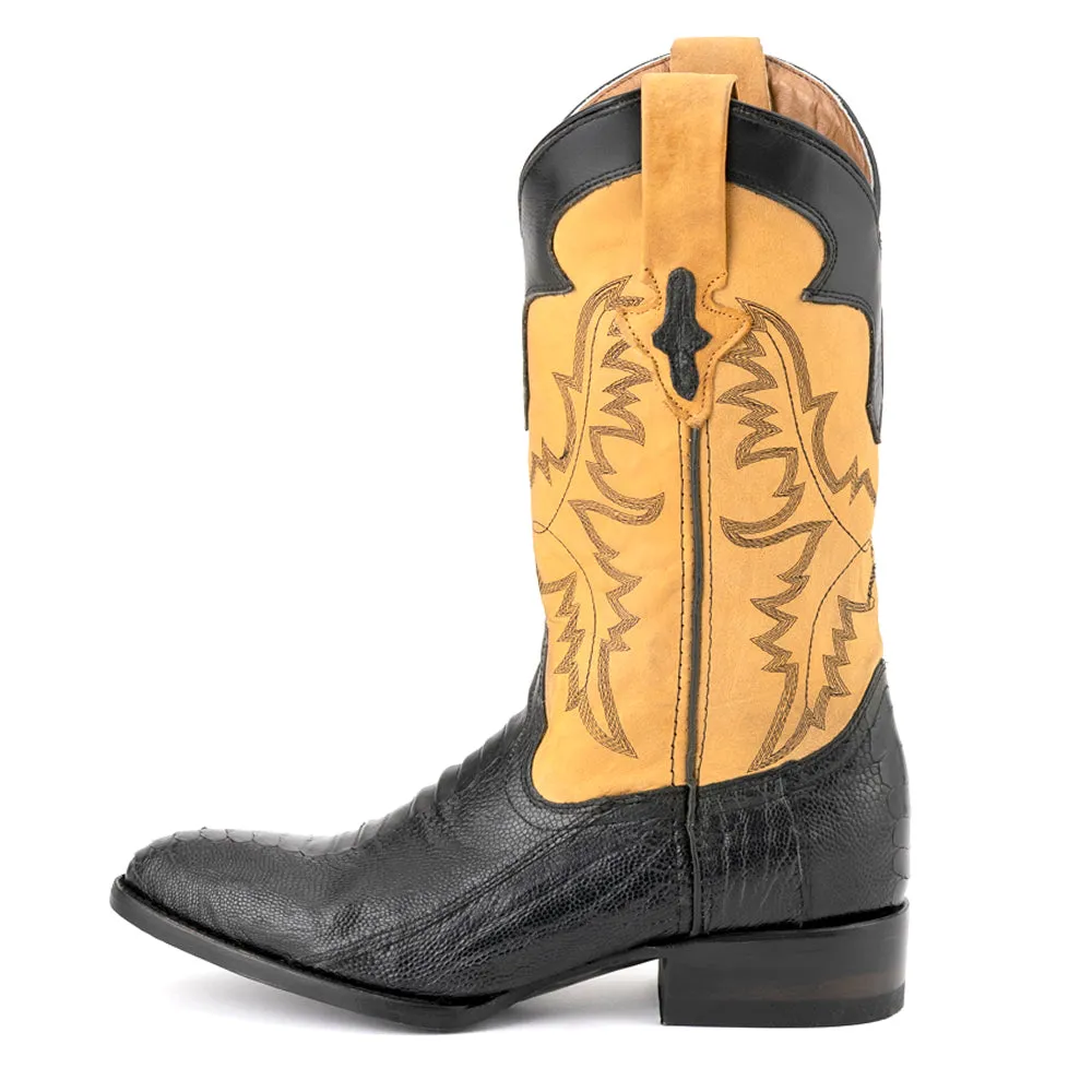 Nash Ostrich Round Toe Cowboy Boots