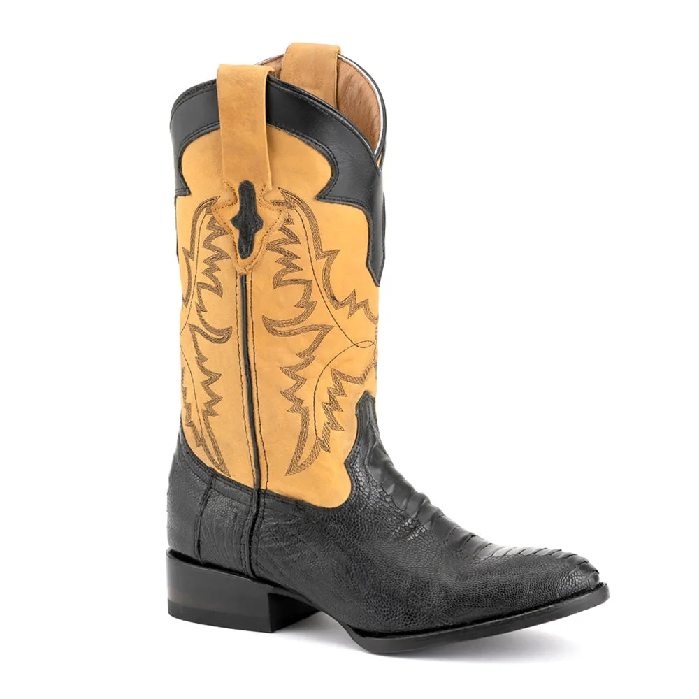 Nash Ostrich Round Toe Cowboy Boots