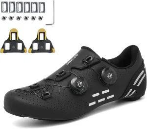 NEW PENXZT Cycling Shoes Mens Indoor Road Bike Shoes Cycling Bicycle Riding Racing Shoes, Compatible with Peloton/Look Delta Pedals with Delta Cleats Outdoor Biking Shoes, Sz 11, Retails $82