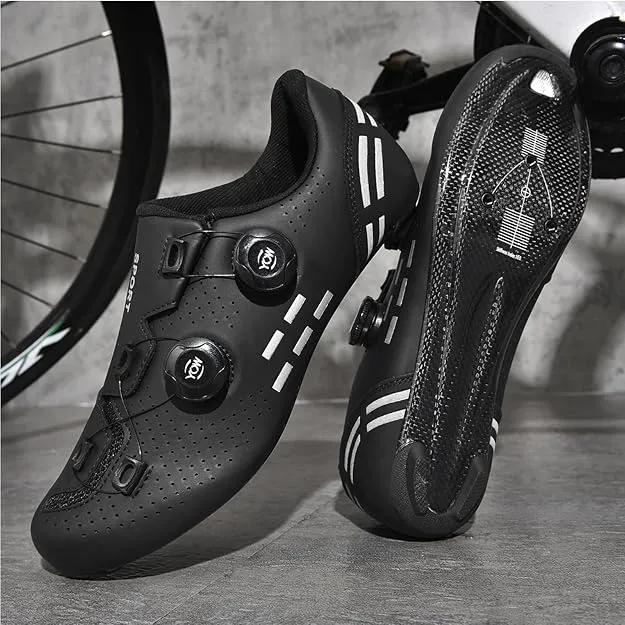 NEW PENXZT Cycling Shoes Mens Indoor Road Bike Shoes Cycling Bicycle Riding Racing Shoes, Compatible with Peloton/Look Delta Pedals with Delta Cleats Outdoor Biking Shoes, Sz 11, Retails $82