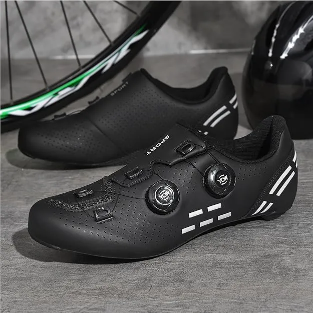 NEW PENXZT Cycling Shoes Mens Indoor Road Bike Shoes Cycling Bicycle Riding Racing Shoes, Compatible with Peloton/Look Delta Pedals with Delta Cleats Outdoor Biking Shoes, Sz 11, Retails $82