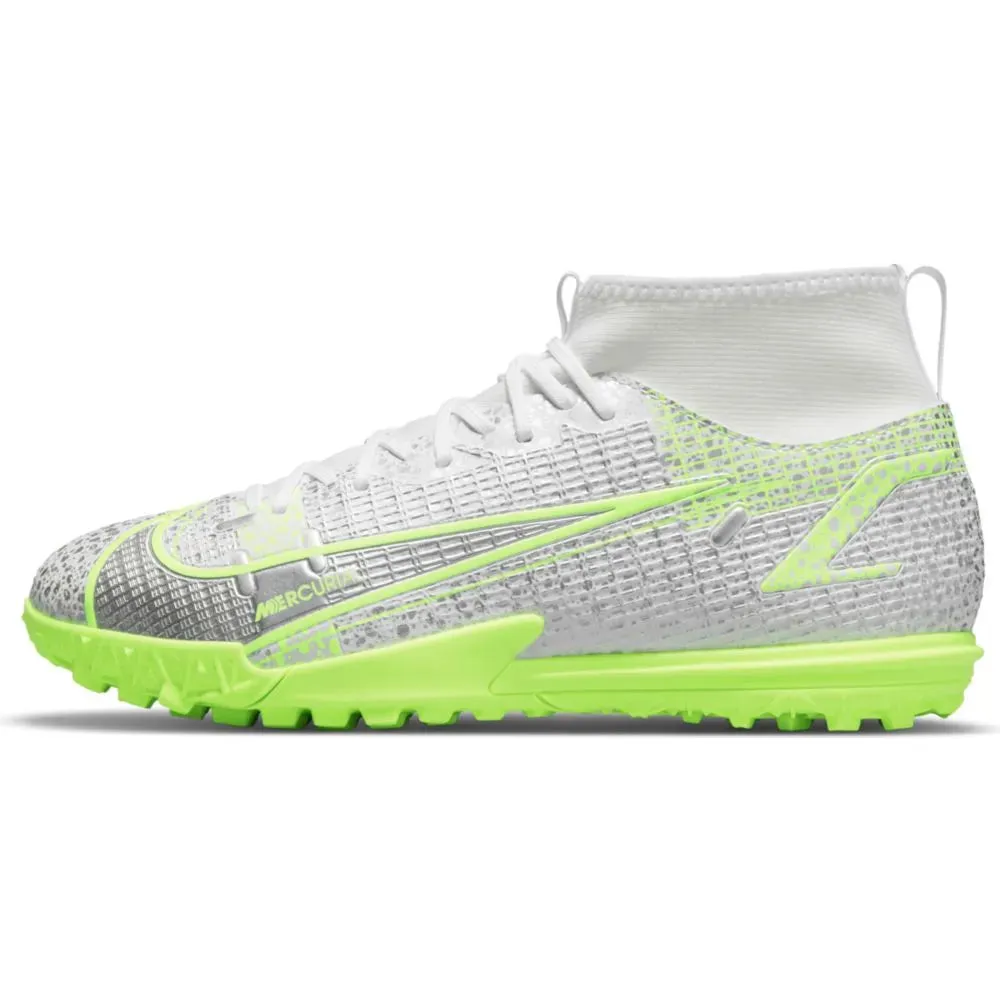 Nike JR Superfly 8 Academy TF - White-Grey-Volt