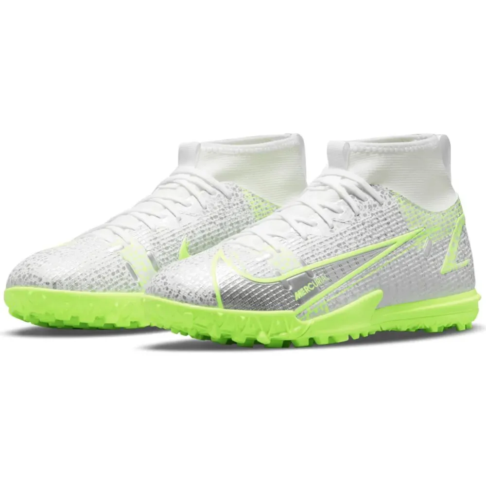 Nike JR Superfly 8 Academy TF - White-Grey-Volt