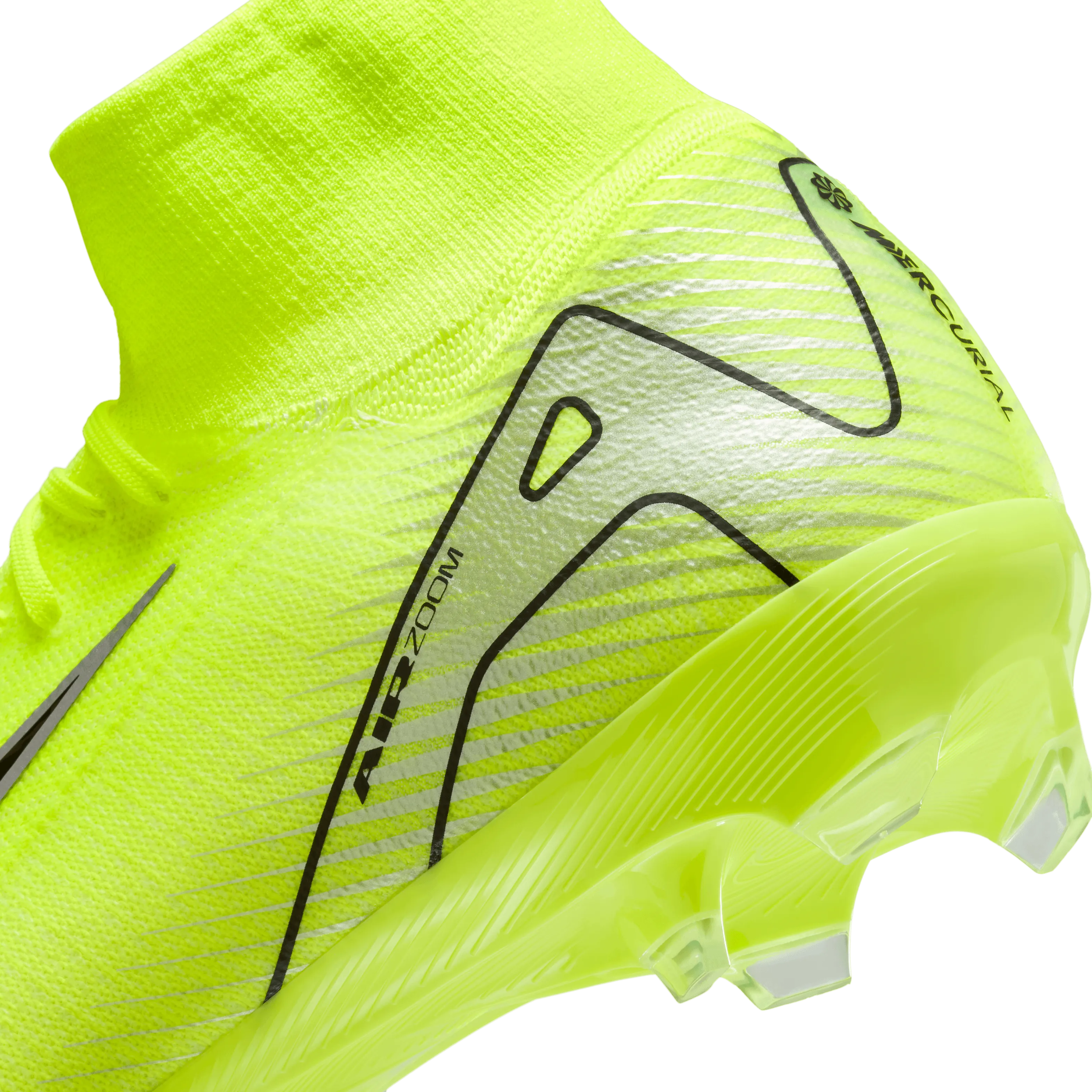 Nike Mercurial Superfly 10 Pro FG High-Top Soccer Cleats-Volt/Black