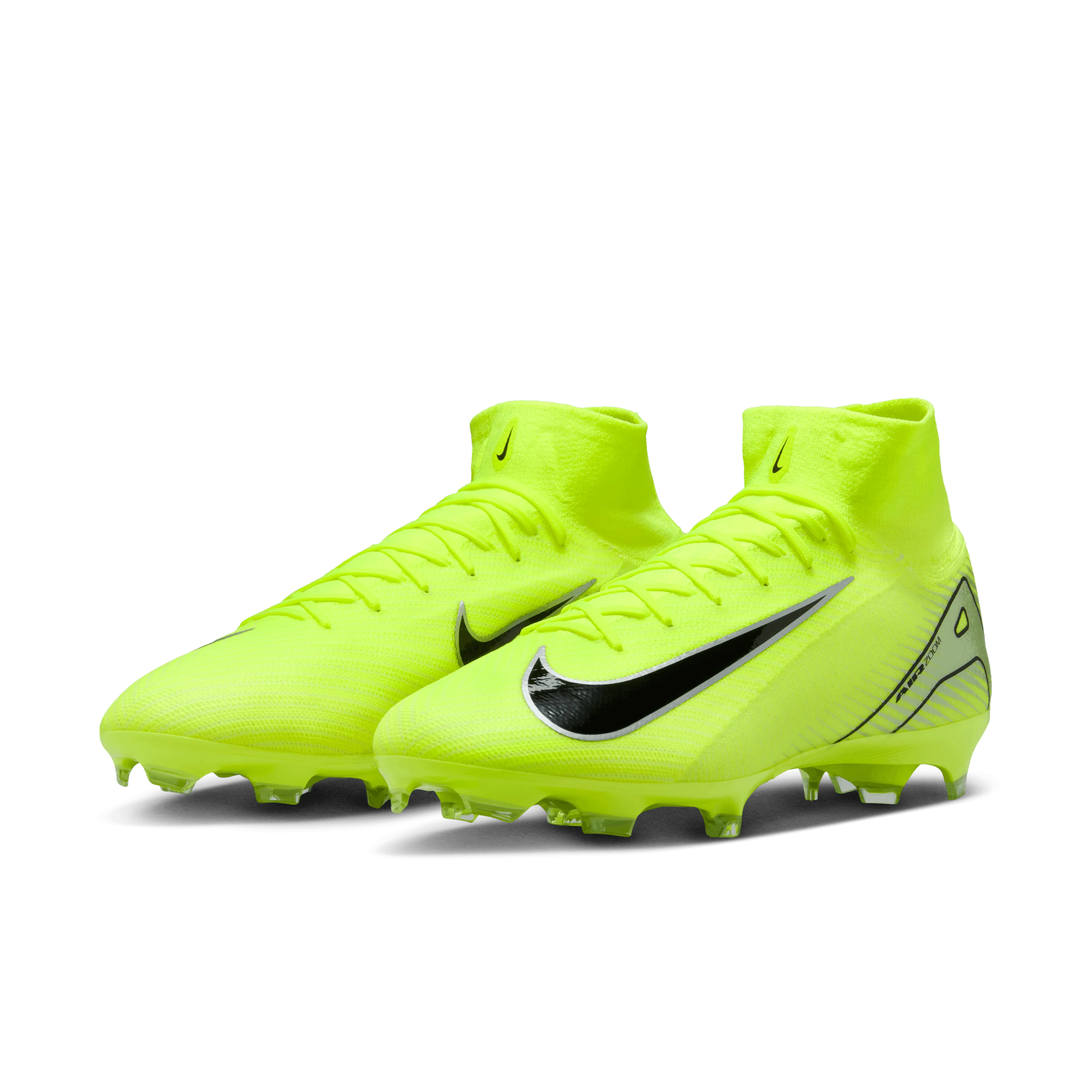 Nike Mercurial Superfly 10 Pro FG High-Top Soccer Cleats-Volt/Black