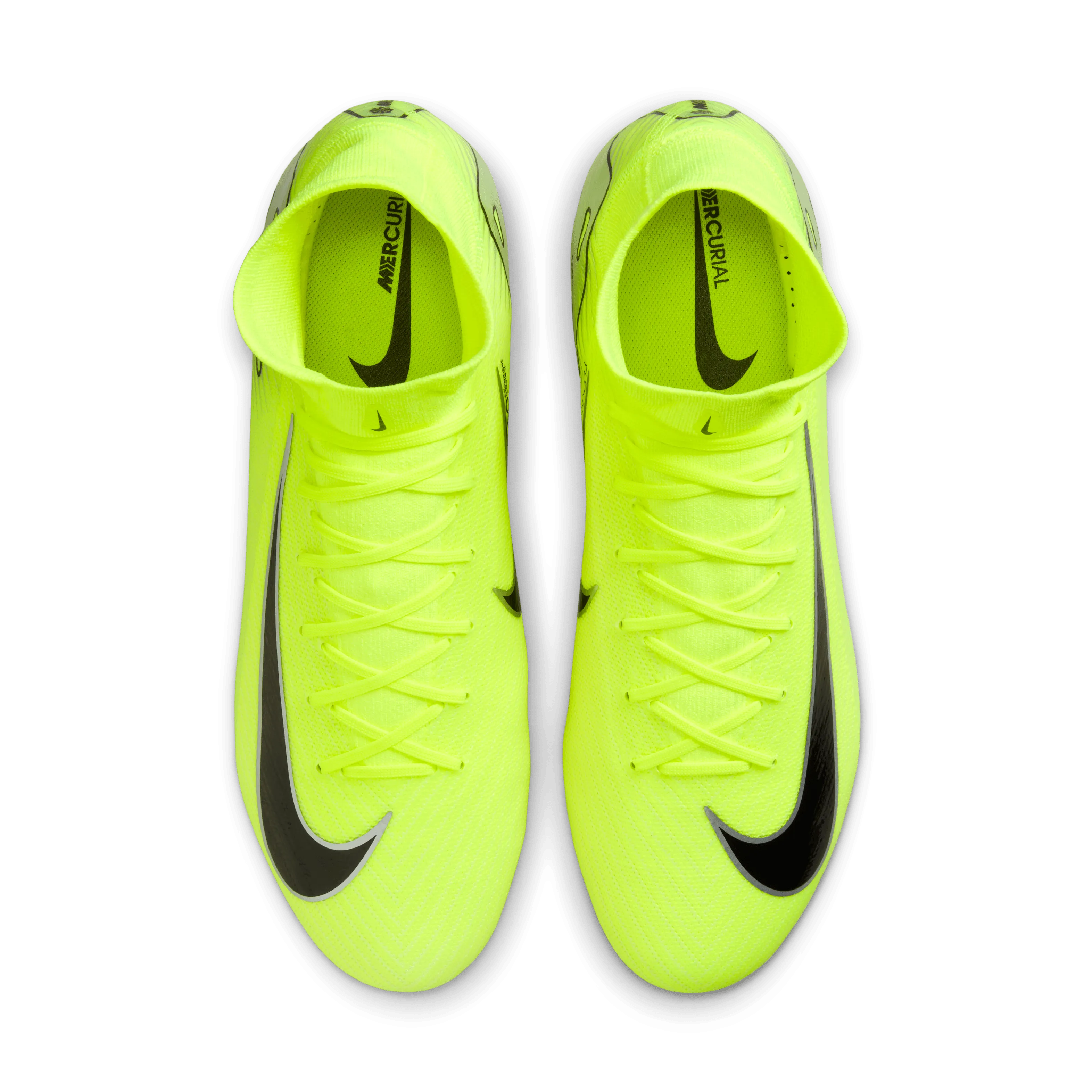 Nike Mercurial Superfly 10 Pro FG High-Top Soccer Cleats-Volt/Black