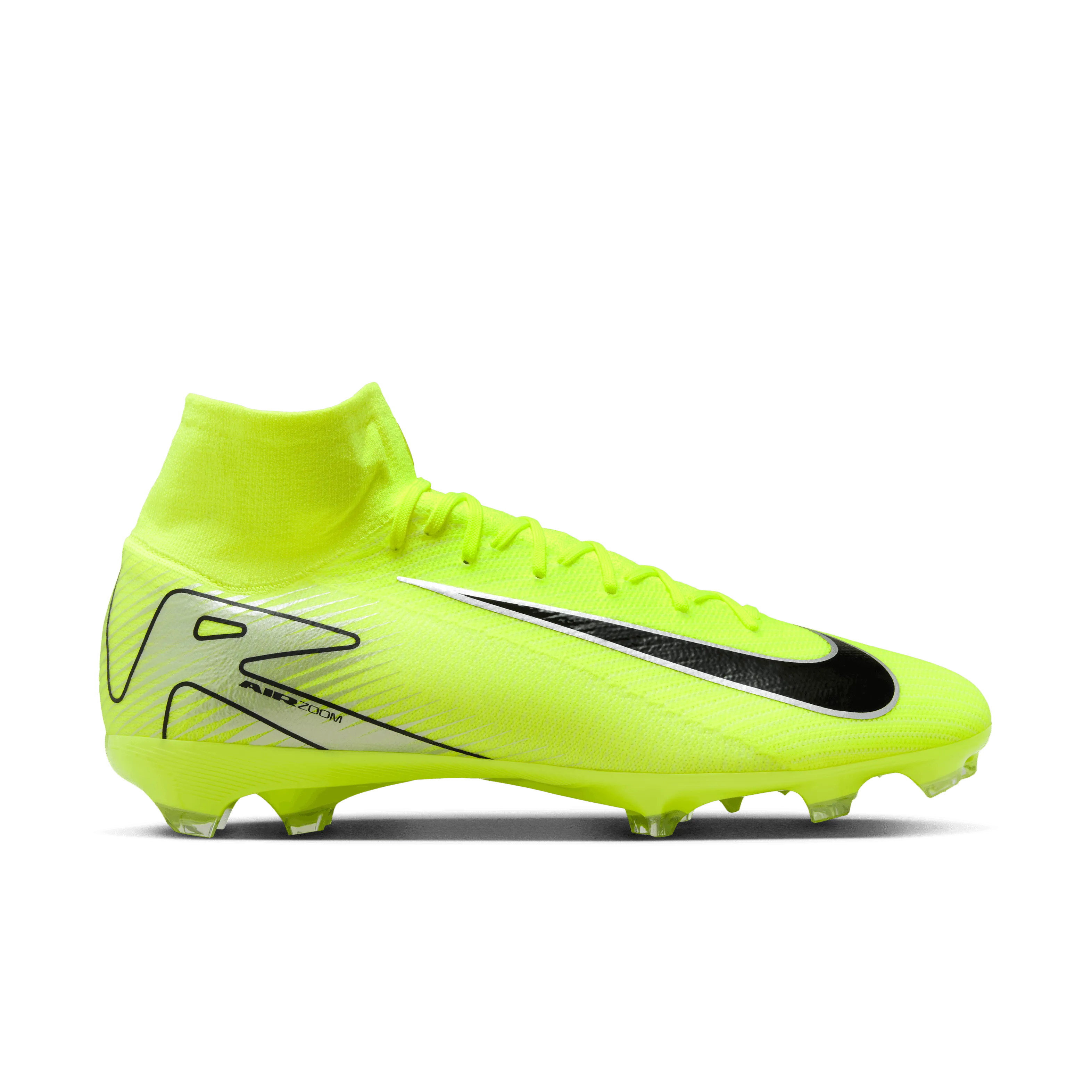 Nike Mercurial Superfly 10 Pro FG High-Top Soccer Cleats-Volt/Black