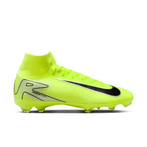 Nike Mercurial Superfly 10 Pro FG High-Top Soccer Cleats-Volt/Black