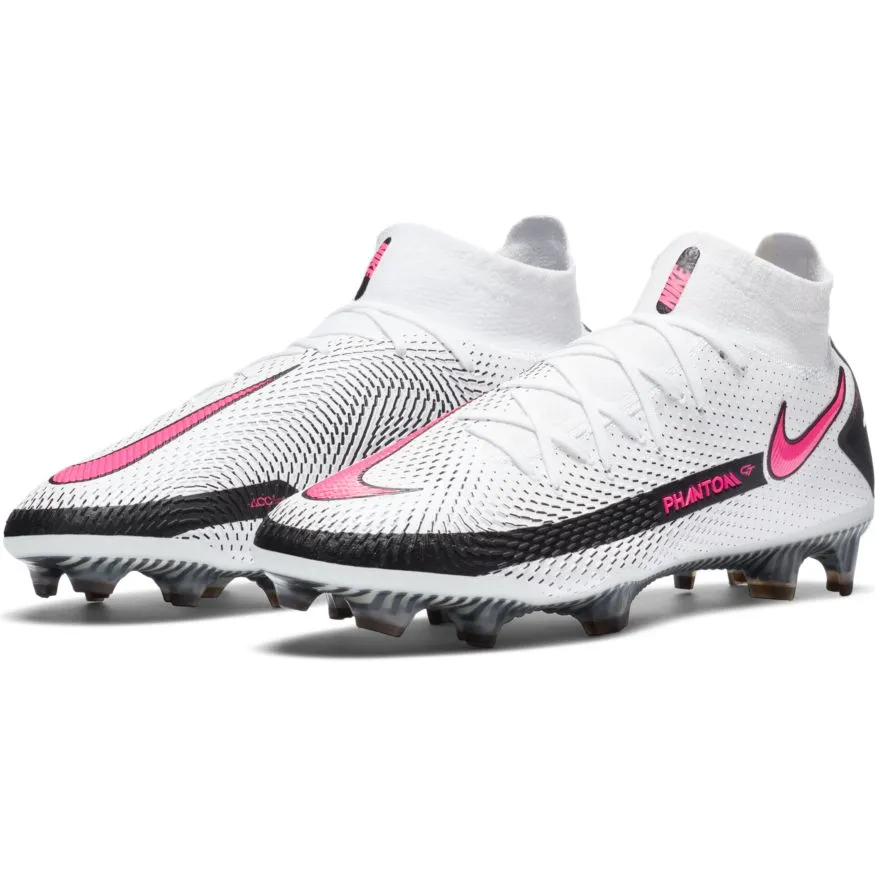 Nike Phantom GT Elite Dynamic Fit FG-WHITE/PINK BLAST-BLACK