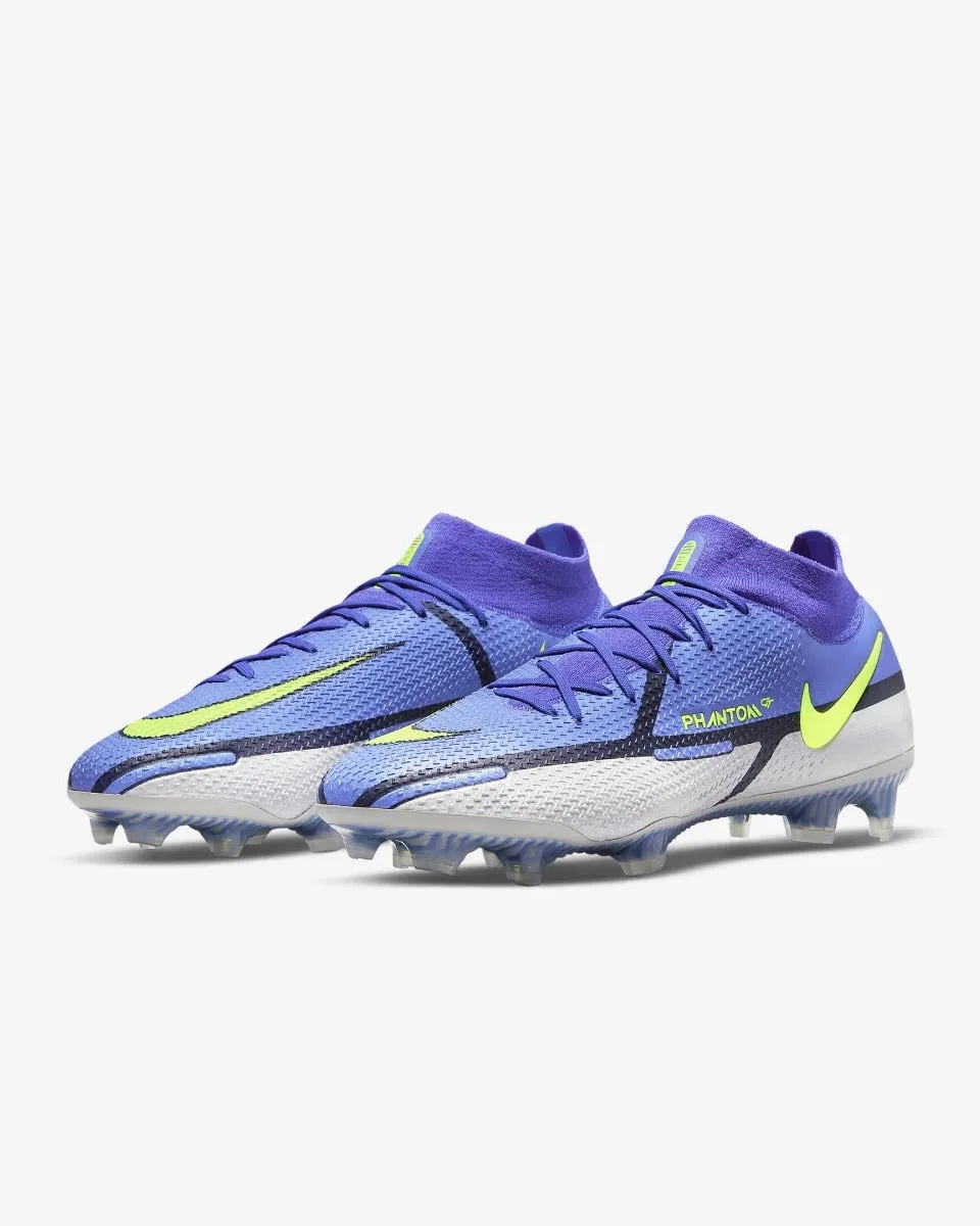 Nike Phantom GT2 Elite DF FG - Saphire-Grey-Volt