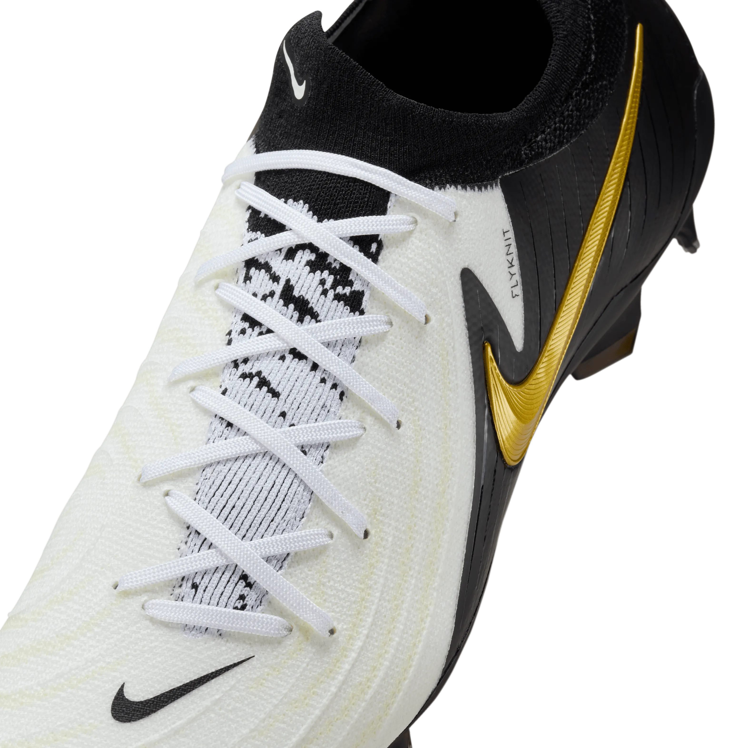 Nike Phantom GX 2 Pro FG-White/Black-Mtlc Gold Coin