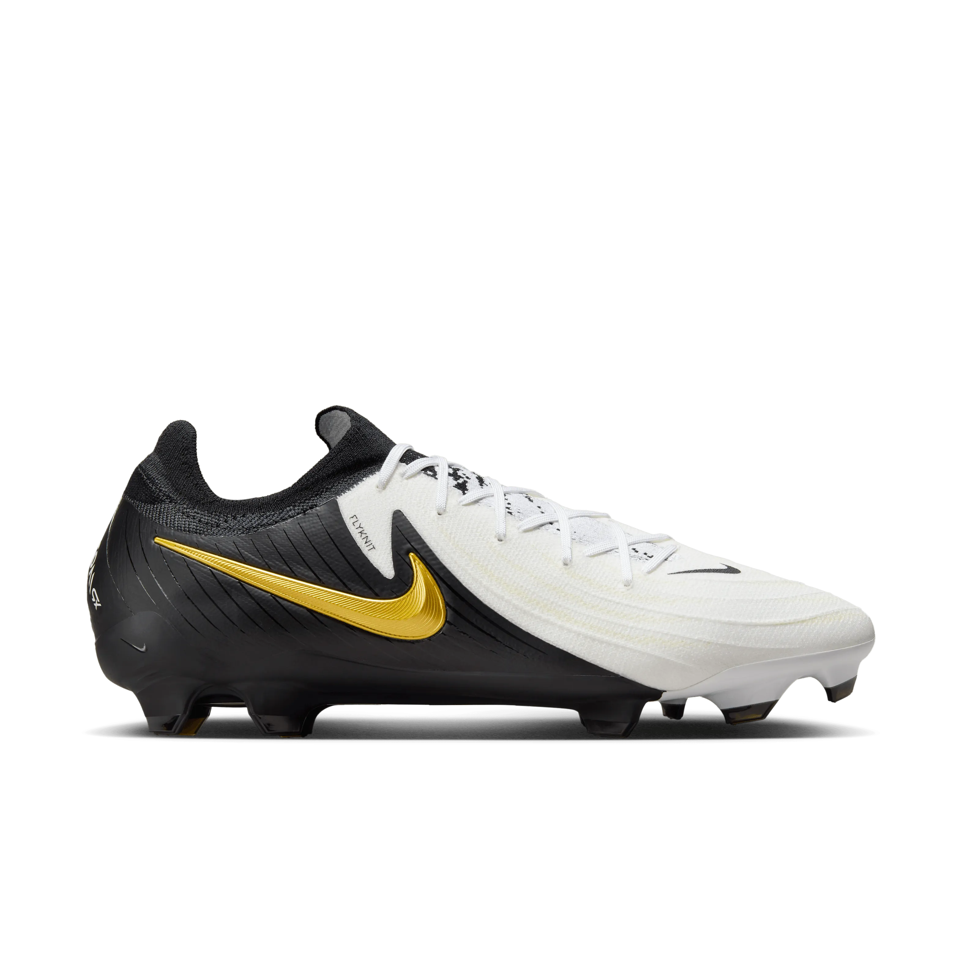 Nike Phantom GX 2 Pro FG-White/Black-Mtlc Gold Coin