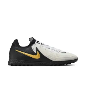 Nike Phantom GX II Pro TF Turf Soccer Cleats - White/Black/Metallic Gold Coin