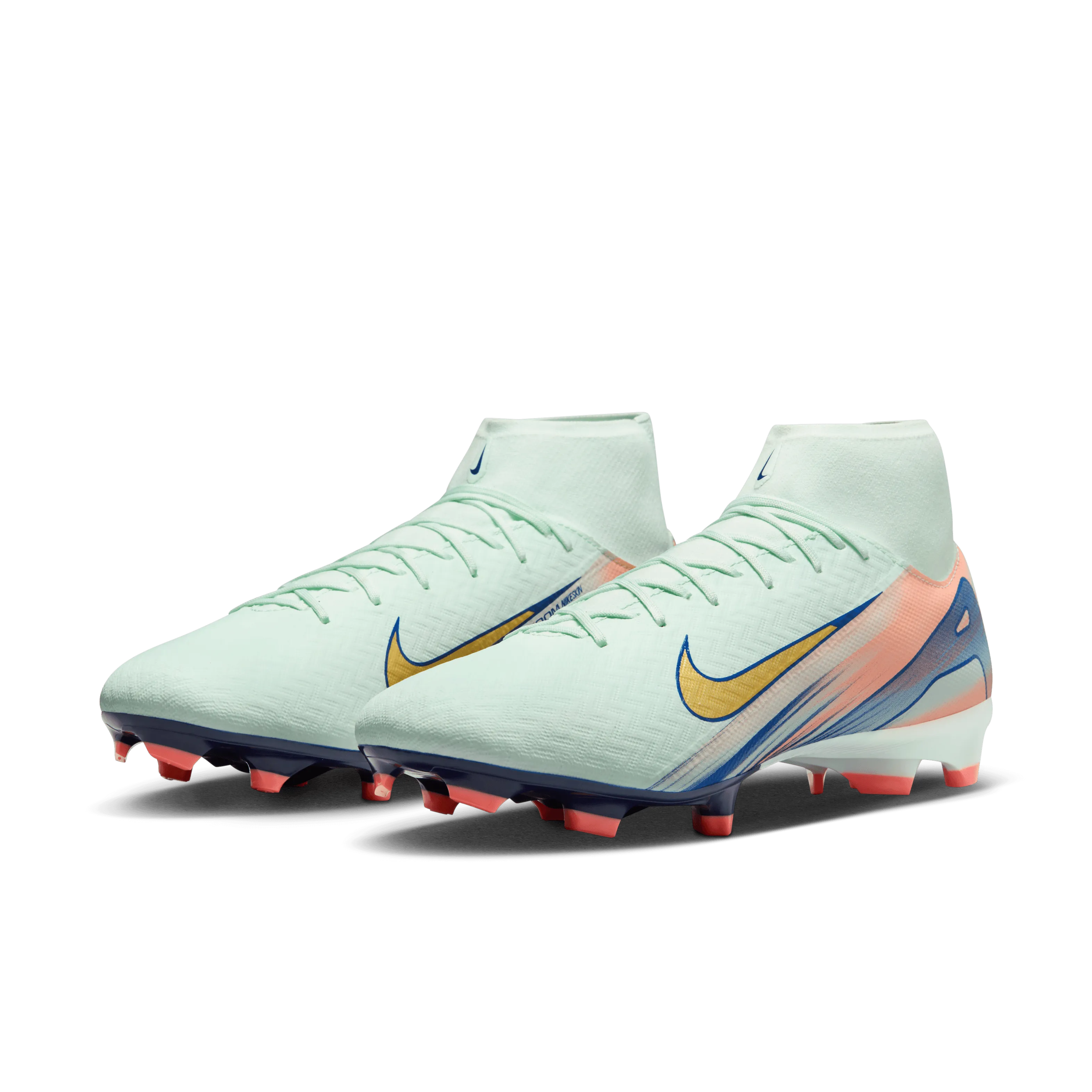 Nike Youth Superfly 10 Academy Mercurial Dream Speed MG High Top-BARELY GREEN/MTLC GOLD COIN