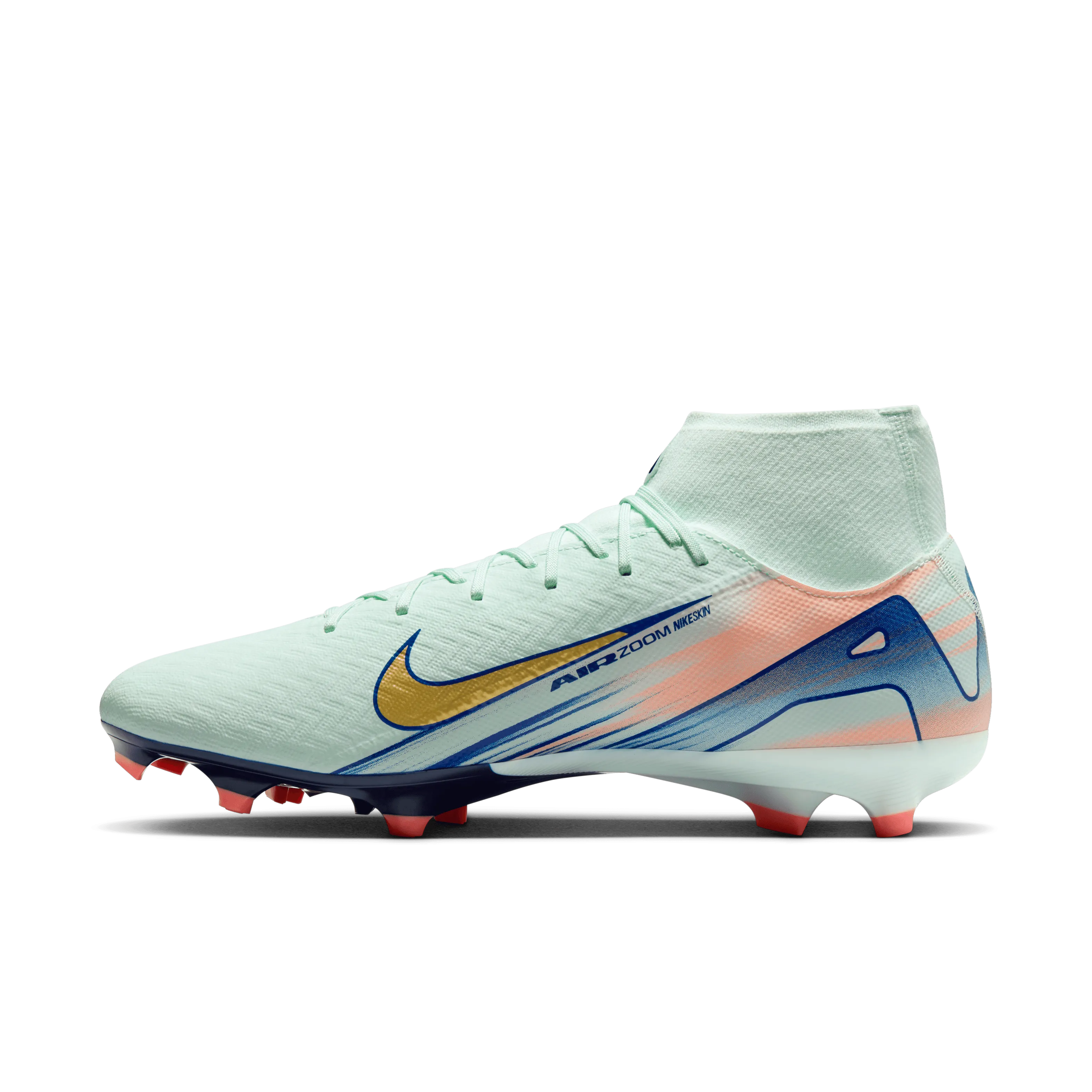 Nike Youth Superfly 10 Academy Mercurial Dream Speed MG High Top-BARELY GREEN/MTLC GOLD COIN