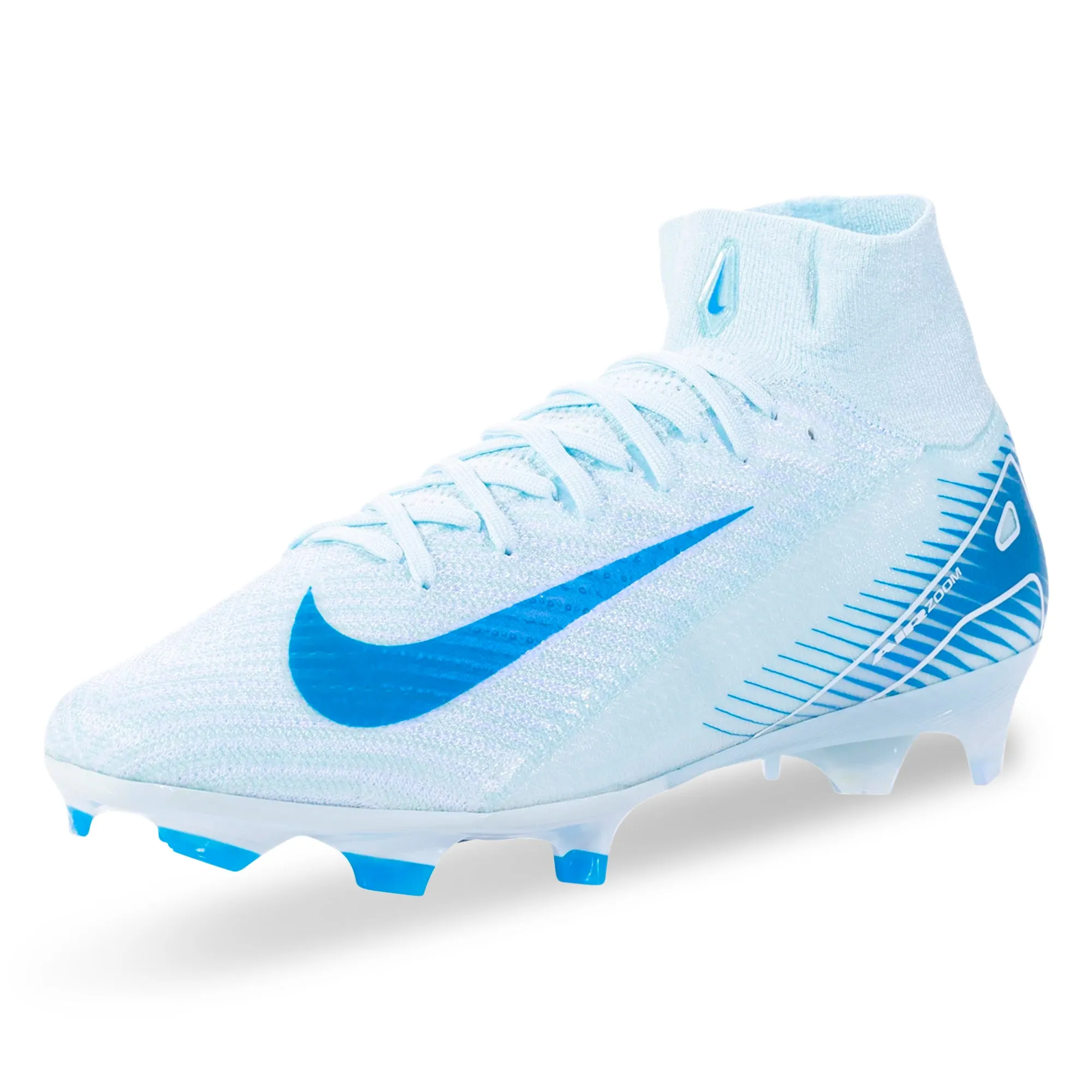 Nike Zoom Superfly 10 Elite FG Soccer Cleats (Glacier Blue/Blue Orbit)