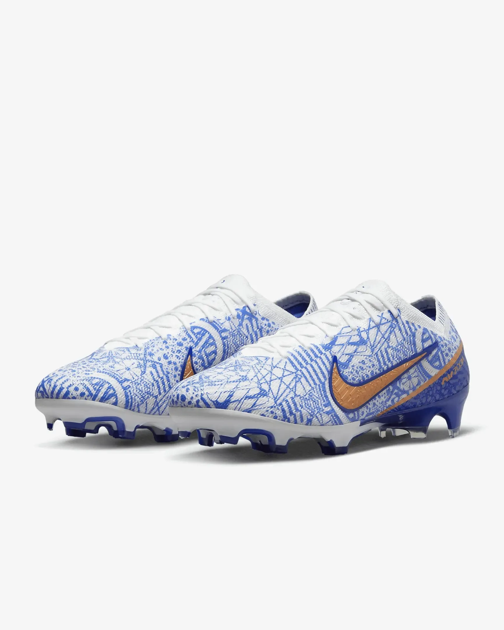 Nike Zoom Vapor 15 Elite CR7 FG - White-Metallic Copper