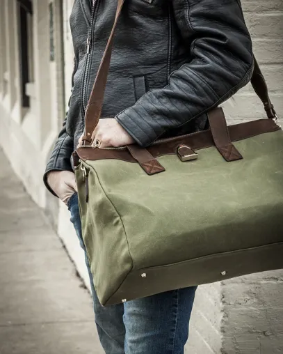 Oakbark & Chrome Weekender Bag