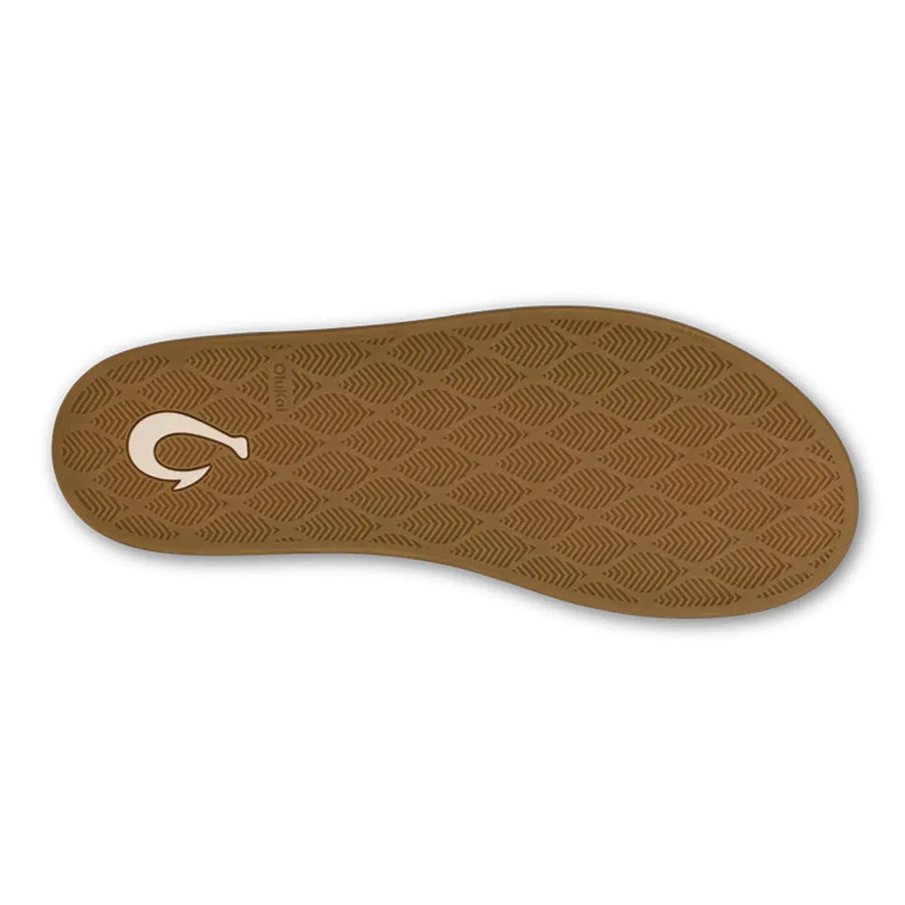 OLUKAI HAMANI HULU FELT SHEARLING OPEN BACK SLIPPER OATMEAL - MENS