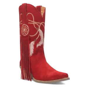 Online Exclusive | Dingo | Day Dream Leather Boot in Red **PREORDER