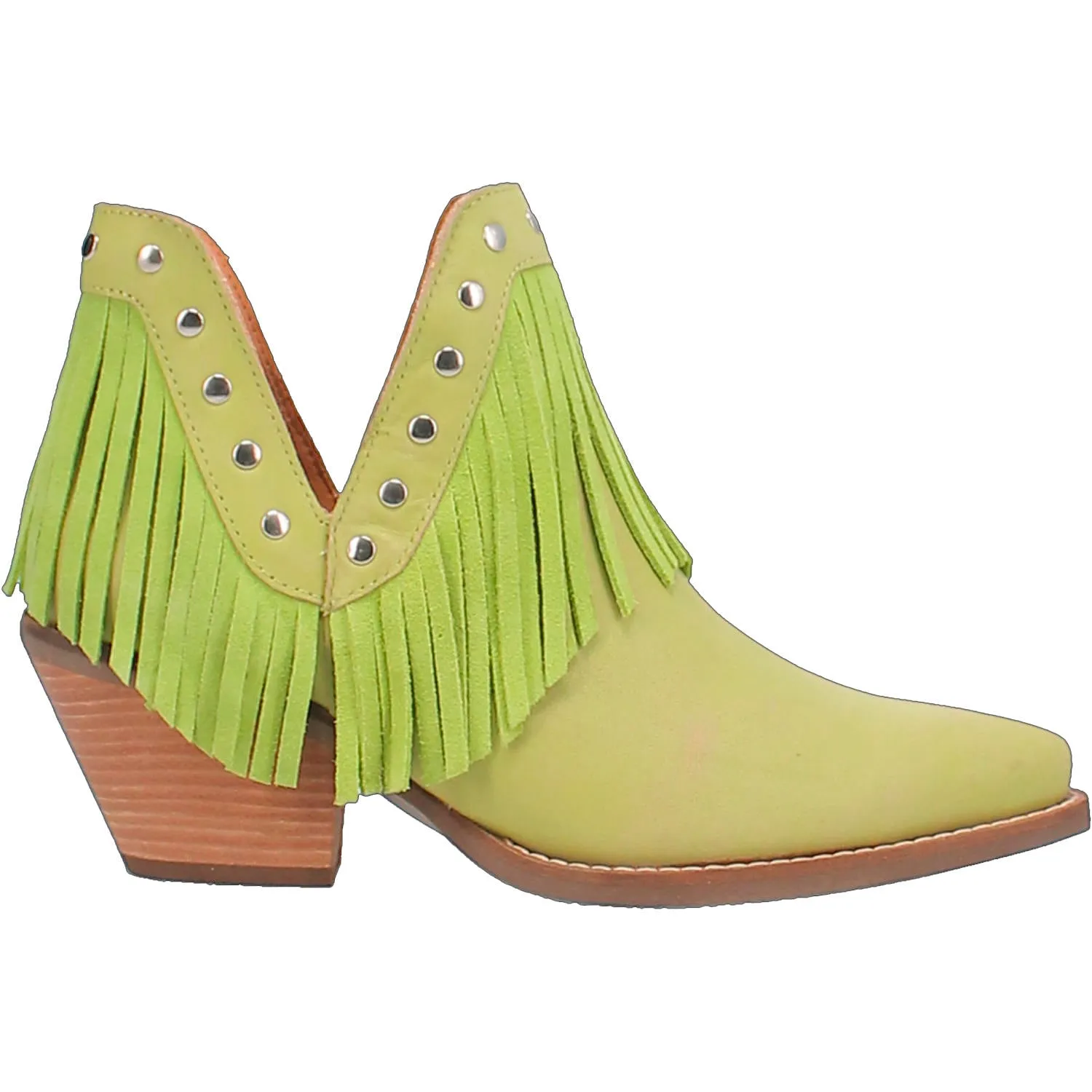 Online Exclusive | Dingo | Fine N' Dandy Cowboy Booties in Lime**PREORDER