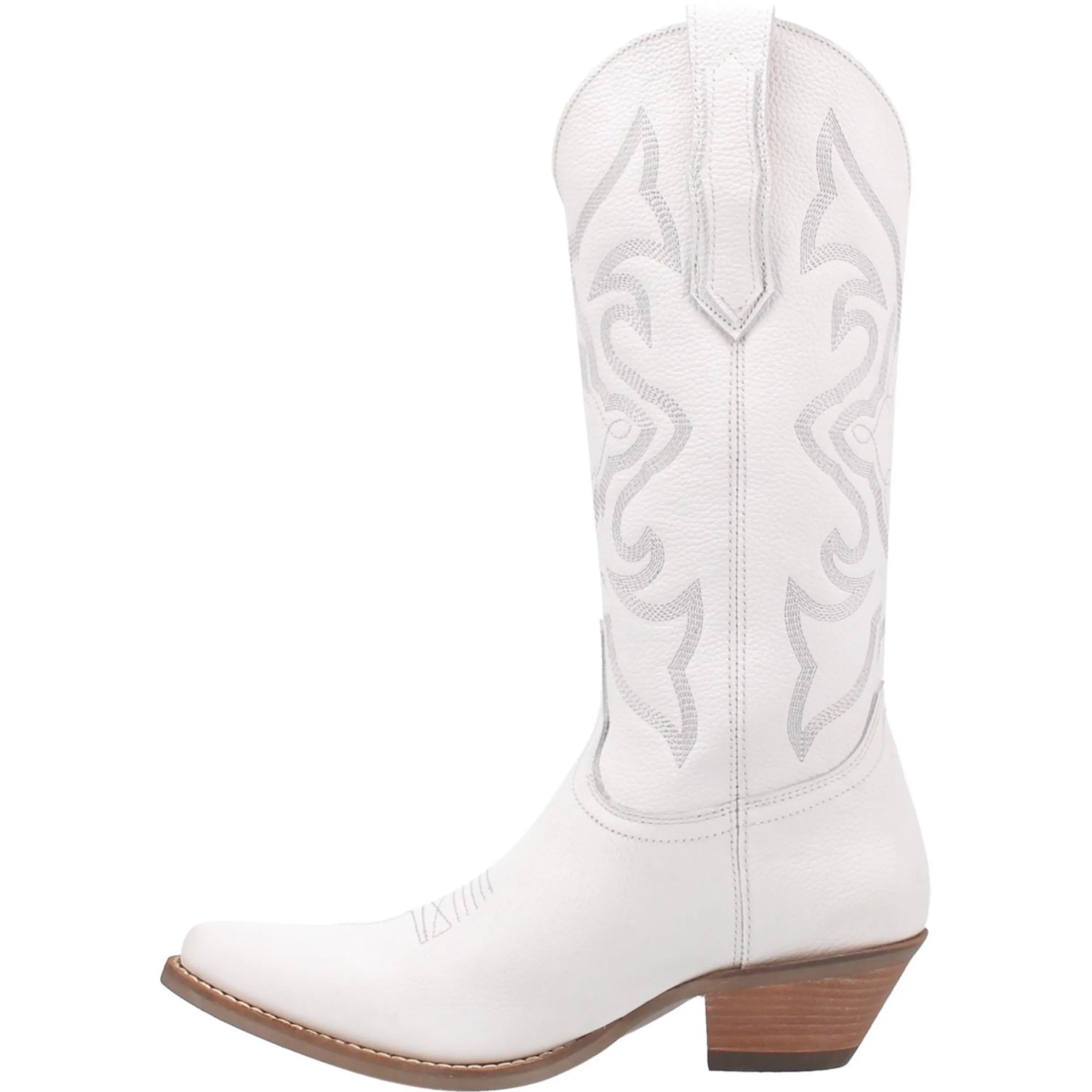 Online Exclusive | Dingo | Out West Leather Cowboy Boots in White Smooth **PREORDER