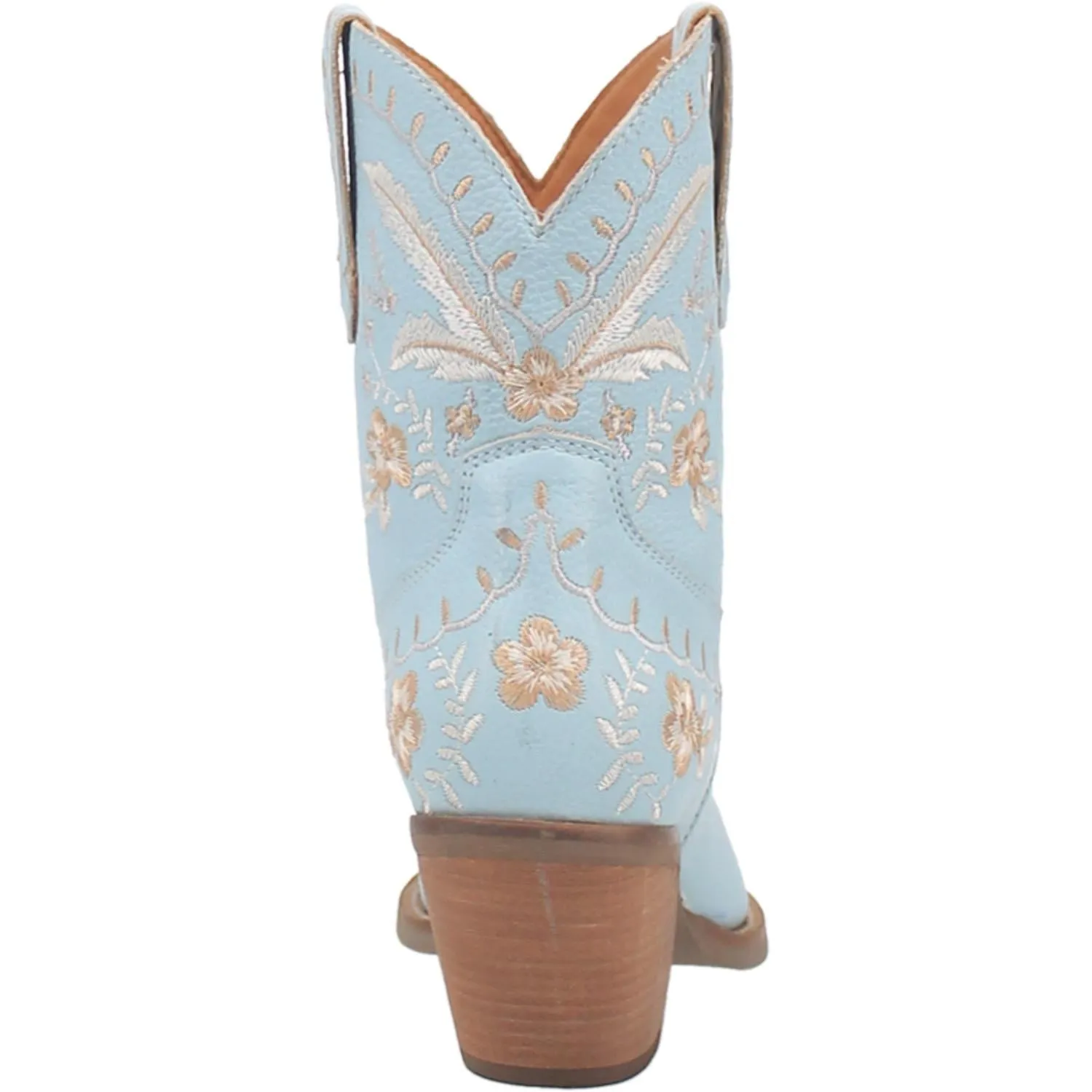 Online Exclusive | Dingo | Primrose Leather Floral Stitch Bootie in Blue  **PREORDER