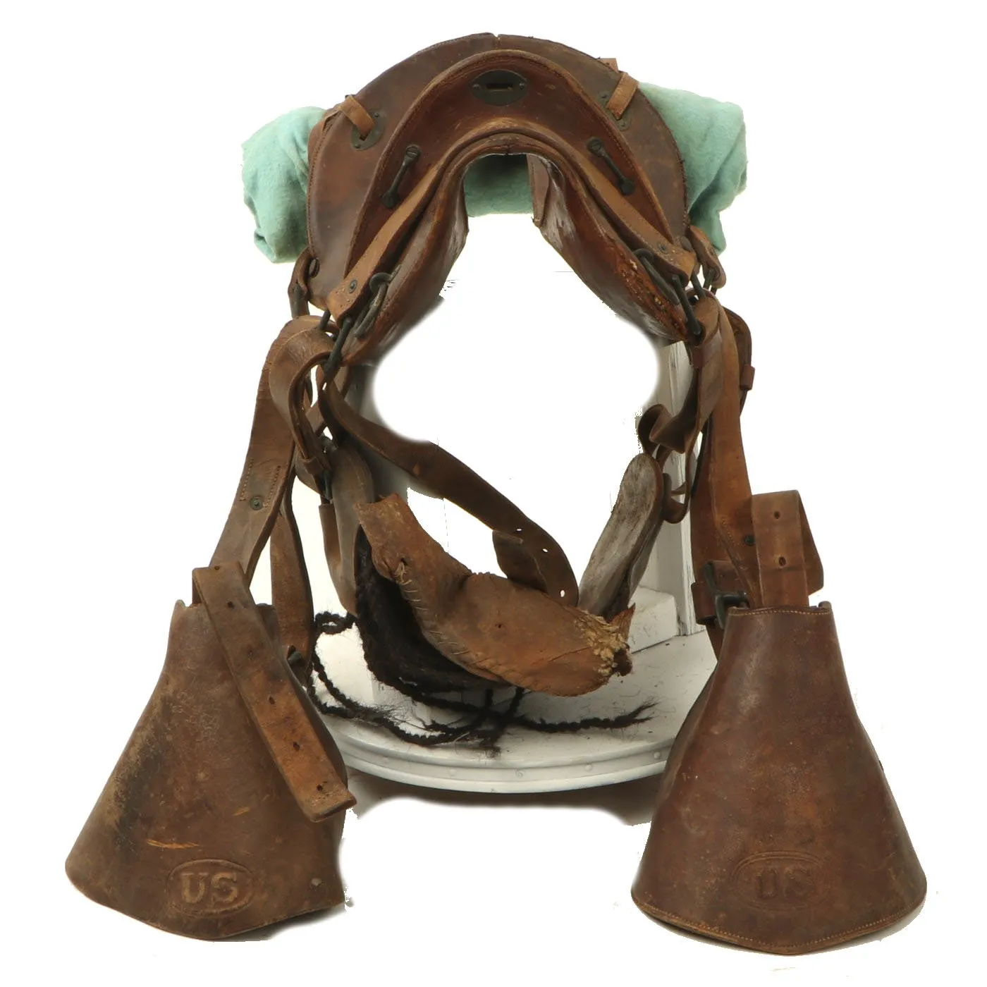 Original U.S. WWI 11 Inch Cavalry McClellan Style Saddle with Stirrups & Blanket