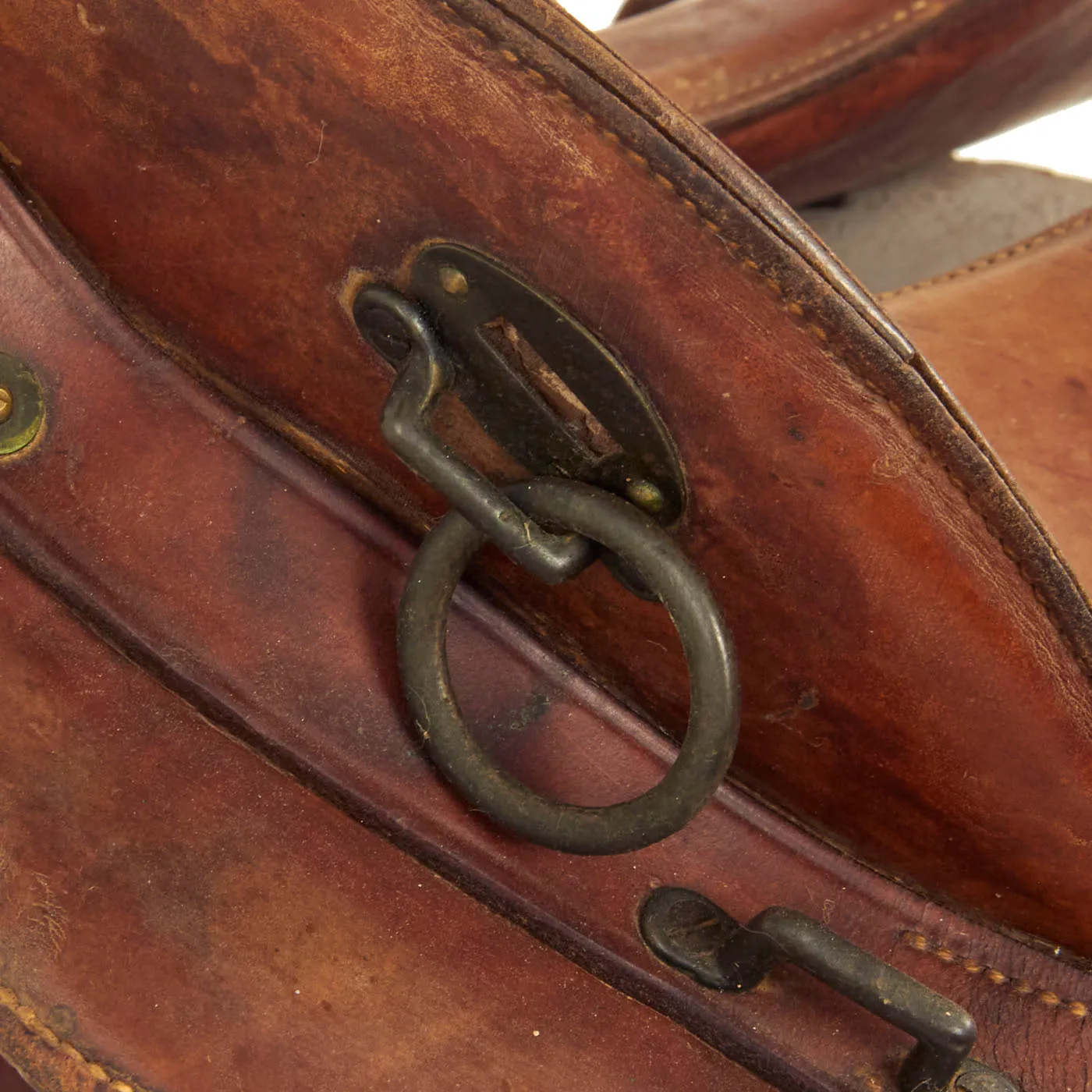 Original U.S. WWI 11 Inch McClellan Style Saddle with Stirrups & Quarter Straps by Rock Island Arsenal - Dated 1917