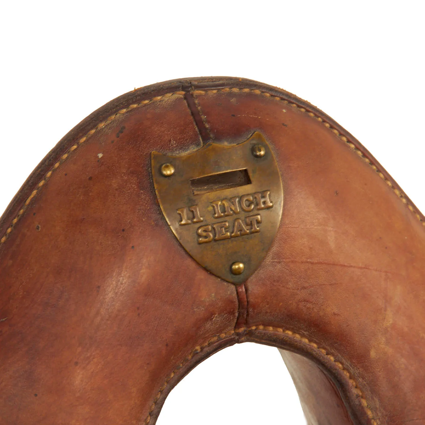 Original U.S. WWI 11 Inch McClellan Style Saddle with Stirrups & Quarter Straps by Rock Island Arsenal - Dated 1917