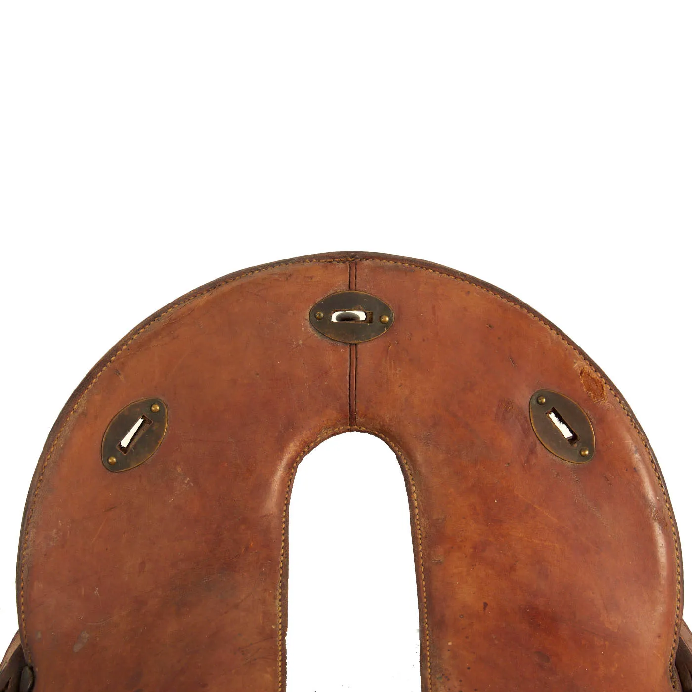 Original U.S. WWI 11 Inch McClellan Style Saddle with Stirrups & Quarter Straps by Rock Island Arsenal - Dated 1917