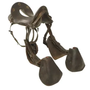 Original U.S. WWI 1918 Cavalry McClellan Saddle with Saddle Bags and Boots